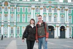 Вечер в Питере, прогулка возле "Зимнего дворца"