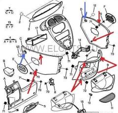 Снятие нижней части центр консоли ХР