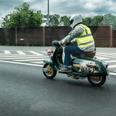English scooters on the Belgian Highway