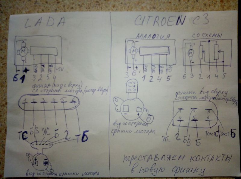 схема подключения моторчика от Лады актуатор сцепления.jpg